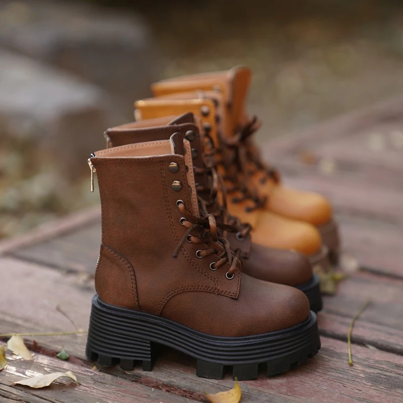 Motorcycle Hiking Boots For BJD 1/6 1/4 Uncle ID75 Doll Shoes SM70