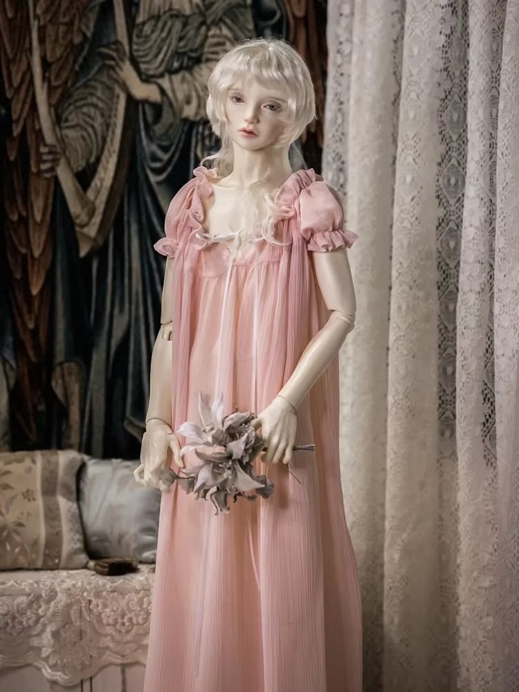 Vintage Dress Pajamas Gown for BJD 1/6 1/4 1/3 DD Doll Clothes Customized CWB252