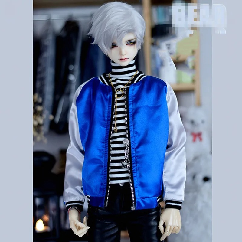 Custom Handmade Cool Baseball Jacket  Shirt for 1/4 MSD Minifee 1/3 SD13, SD17 Uncle SSDF ID75 Doll Clothes CMB117