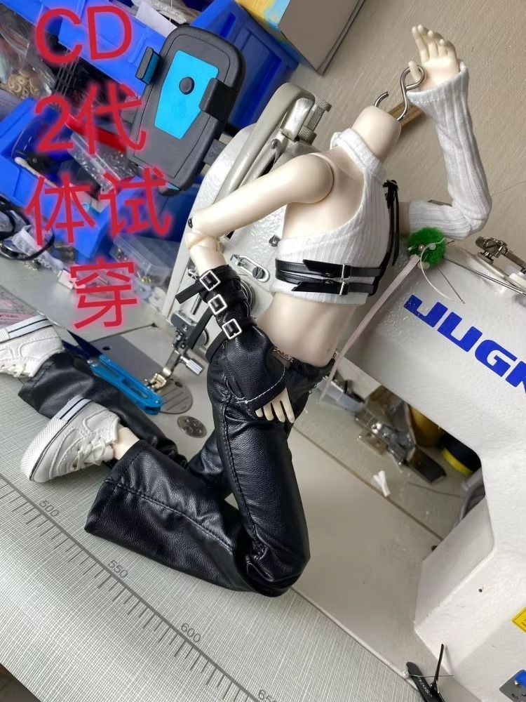 Popcorn Leather Pants For BJD 1/5 1/4 1/3 Custom ID70 ID75 Doll Clothes W455