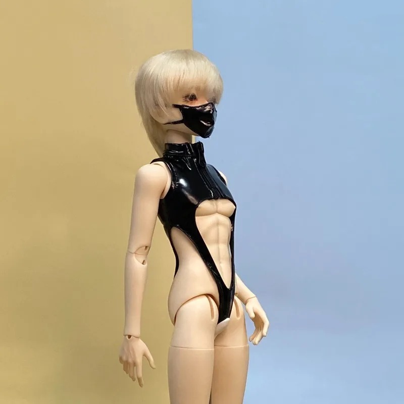 Bjd Cool Glossy Leather Suit  Swimsuit 1/4 MSD Doll Clothing Accessories CWB339