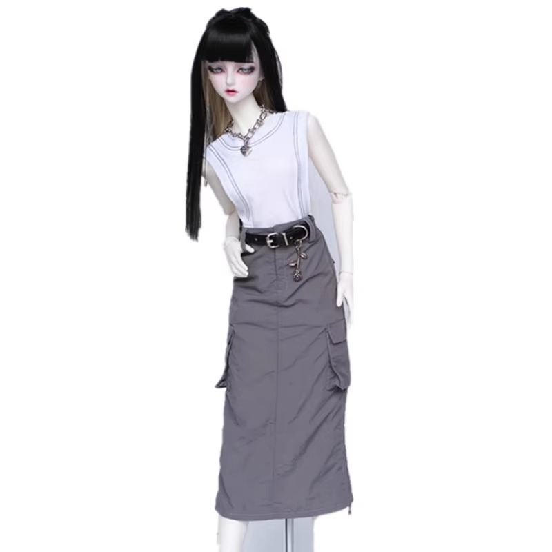 Long Cargo Skirt for BJD 1/4 1/3 SDGR Doll Clothes Customized  CWB291