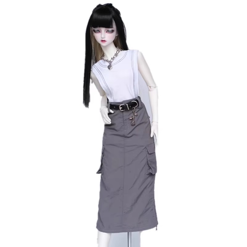 Long Cargo Skirt for BJD 1/4 1/3 SDGR Doll Clothes Customized  CWB291