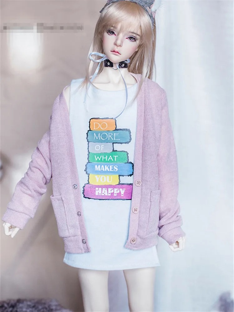 Custom Casual Cardigan Sweater Coat for BJD 1/6 1/4 MSD 1/3 SD13 SD17 Uncle  Doll Clothes CMB256