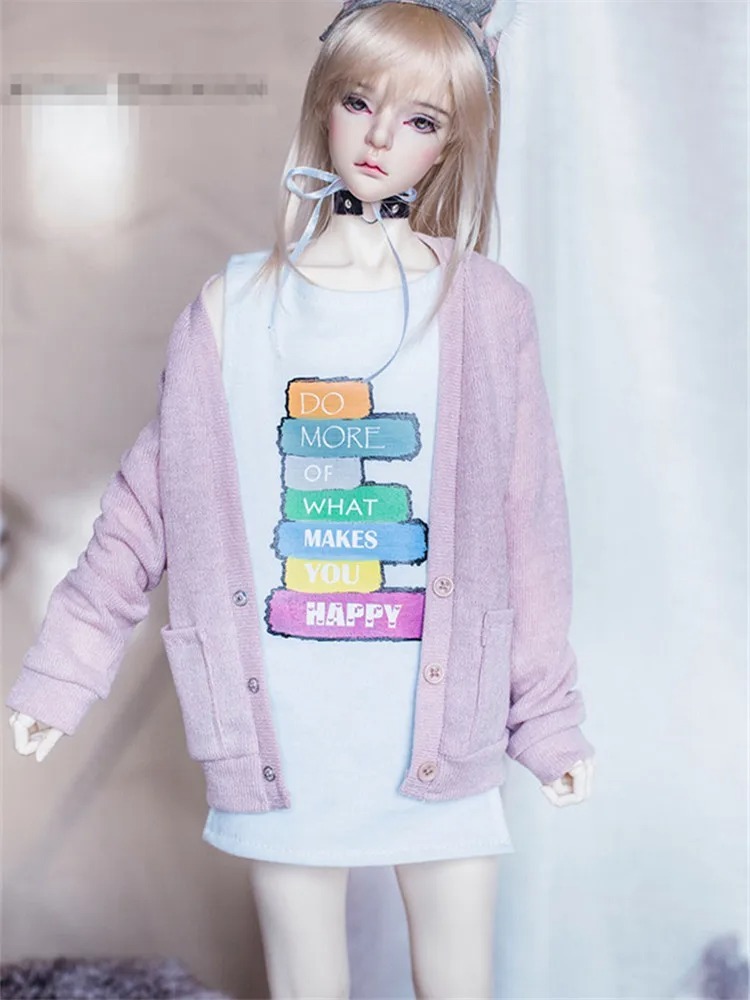 Custom Casual Cardigan Sweater Coat for BJD 1/6 1/4 MSD 1/3 SD13 SD17 Uncle  Doll Clothes CMB256