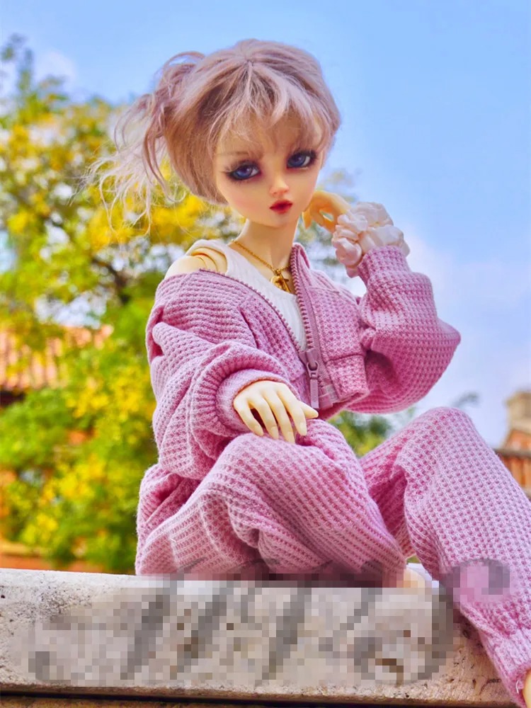 Waffle Sports Suit Top+Pants for BJD 1/6 1/4 ,1/3 Doll Clothes Customized CWB236