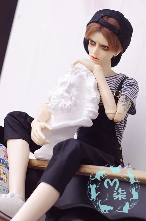 Custom Casual Overall Bib pants for Bjd 1/4 MSD 1/3,SD13,SD17 Uncle Doll Clothes CMB102