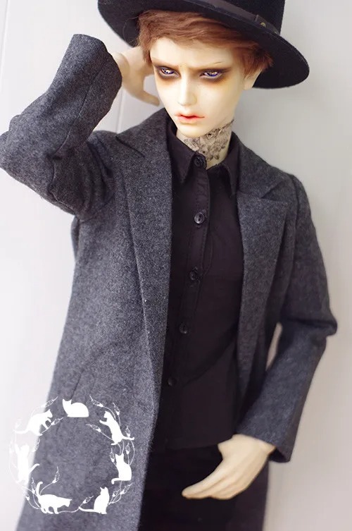 Custom Long Style Woolen Coat 3Colors Windbreaker For BJD 1/3 SD17 Uncle ID75 Doll Clothes CMB90