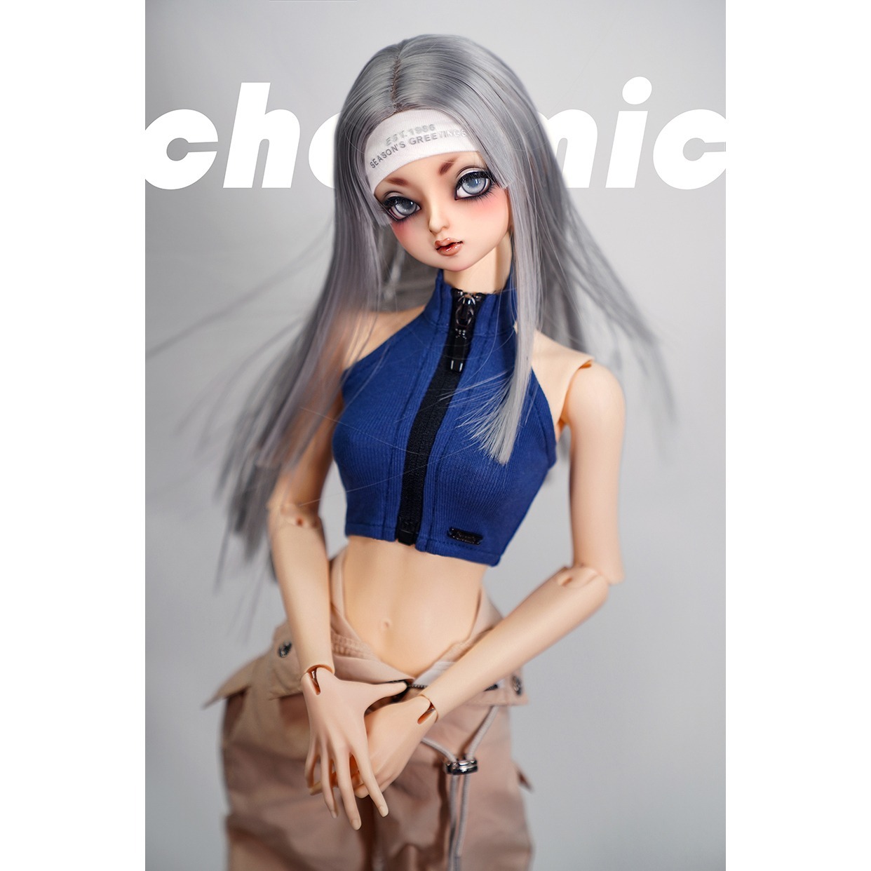 Custom Elastic Vest Tight Fitting Front Zipper Sportswear For BJD Doll Clothes 1/6 1/4 1/3 1P W513