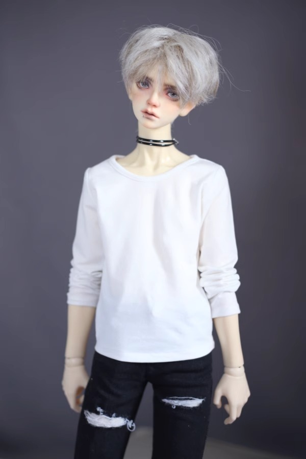 Customized Pullover Pure Cotton T-Shirt For BJD Doll Clothes 1/6 1/4 1/3 Uncle ID75 IP B309
