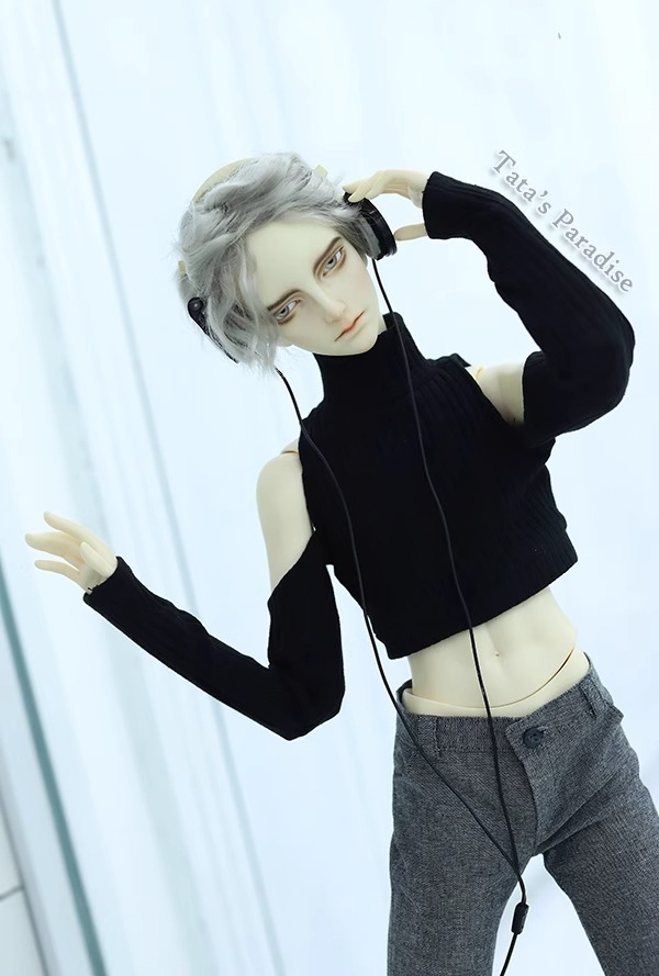 Custom High Neck Off The Shoulder And Backless Knitted Sweater For BJD  1/6 1/4 1/3 SD17 ID17 Uncle CMB156