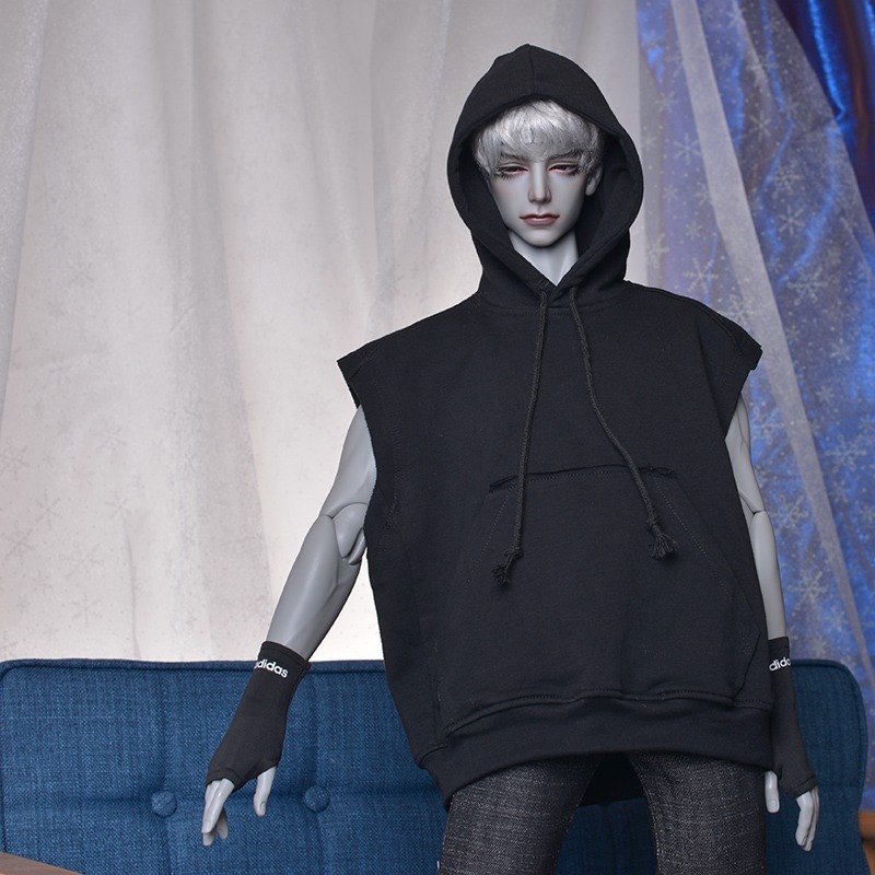 Custom Sleeveless Loose Hooded Sweatshirt For BJD Doll Clothes 1/4 1/3 IP ID75 Uncle B306