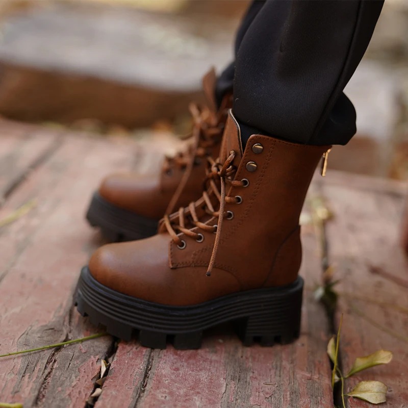 Motorcycle Hiking Boots For BJD 1/6 1/4 Uncle ID75 Doll Shoes SM70