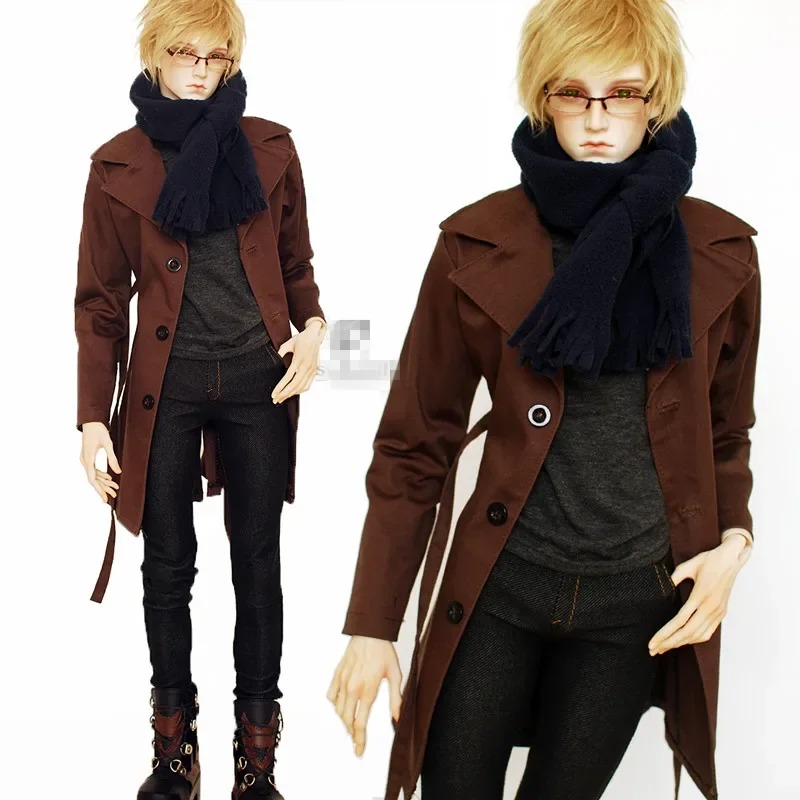 Custom Handsome Wind Coat For MSD BJD Doll Clothes 1/4 1/3 Uncle IPSID CMB64