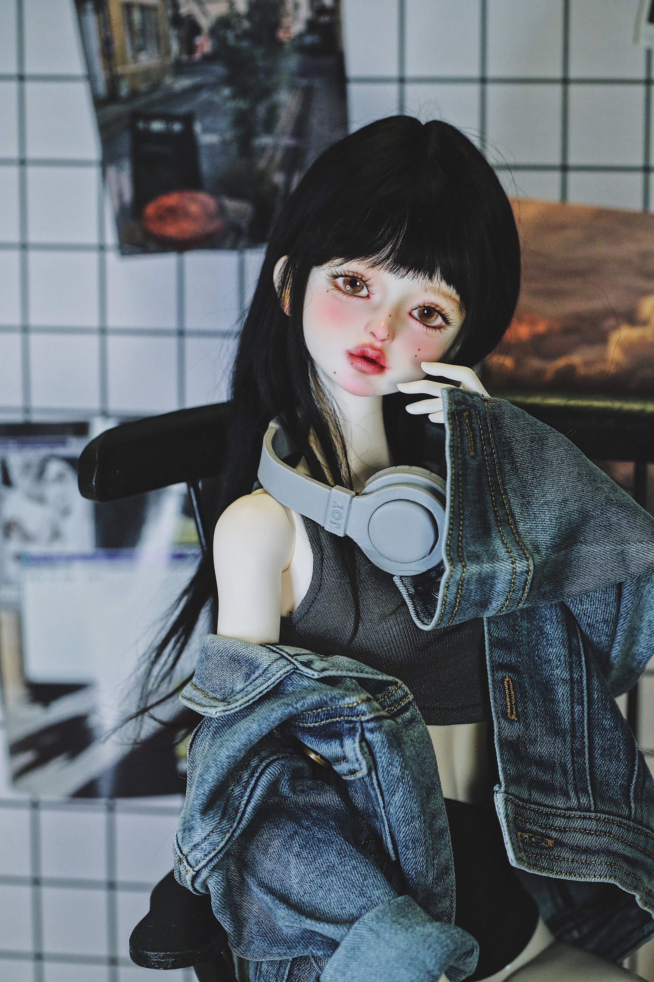 Bjd Pros 3D Print Headphone 1/6 1/4 MSD 1/3 Uncle Blyth ID75 Cotton Doll Toys Accessories