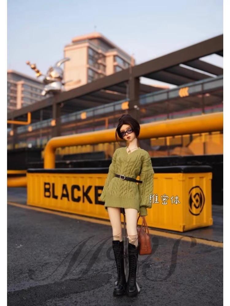 V-neck Twist Loose Oversized Sweater For BJD Doll Clothes  1/3 CWB357