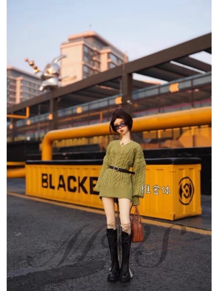 V-neck Twist Loose Oversized Sweater For BJD Doll Clothes  1/3 CWB357
