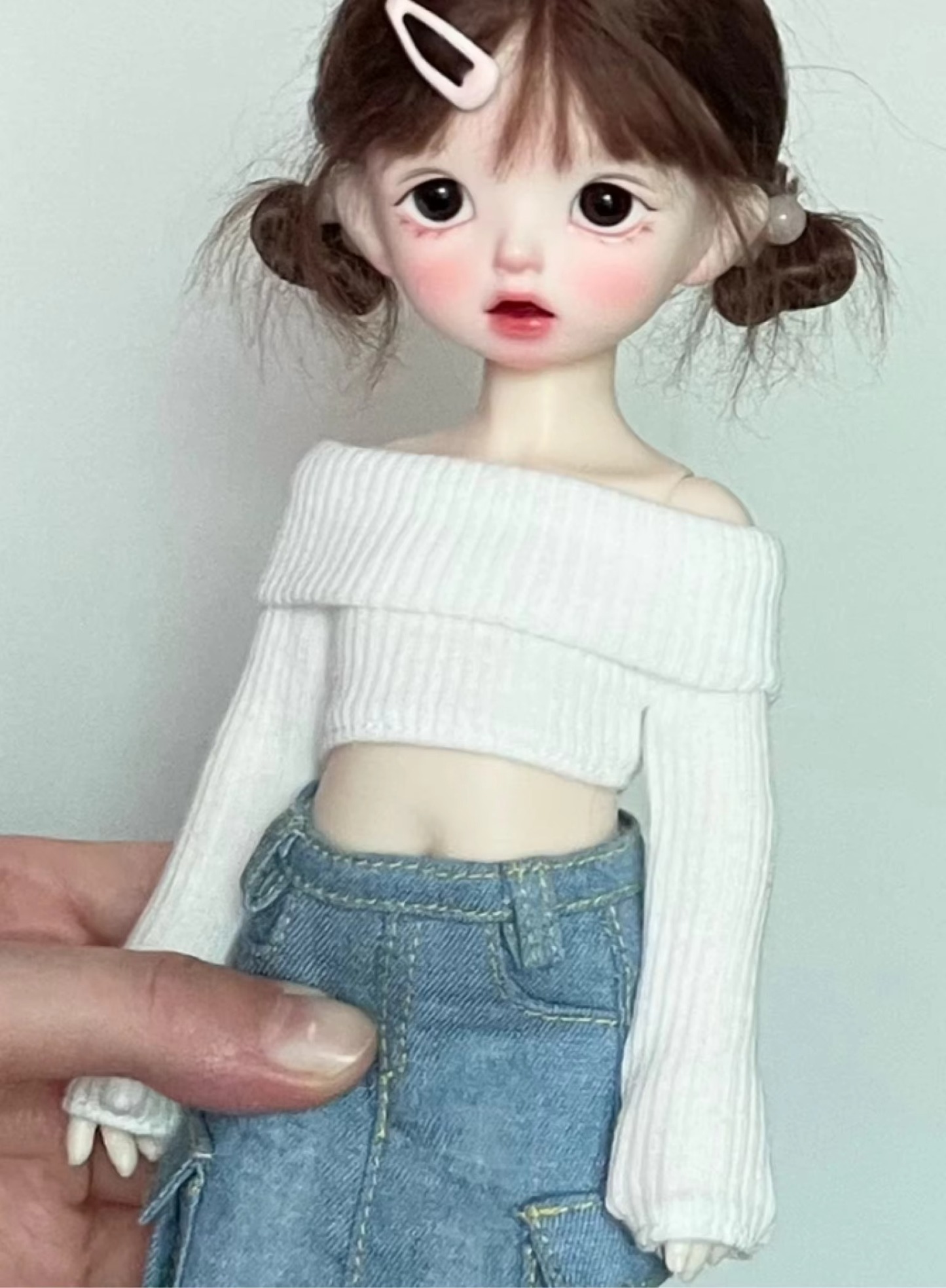 Straight-Shoulder Knit Top For BJD Doll Clothes CWB353