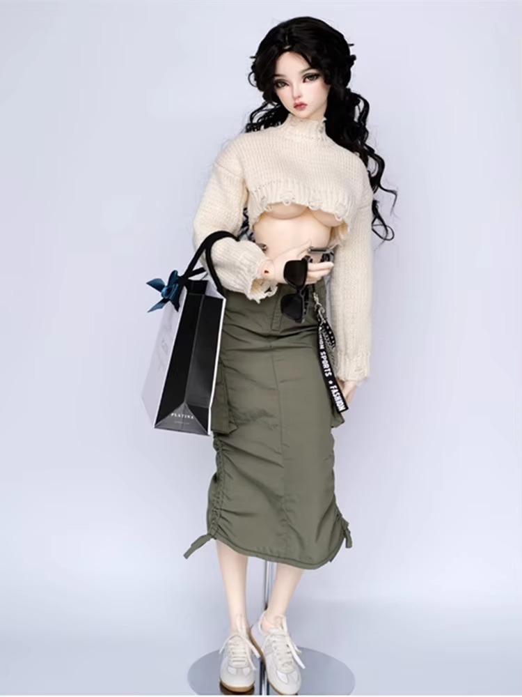 Long Cargo Skirt for BJD 1/4 1/3 SDGR Doll Clothes Customized  CWB291