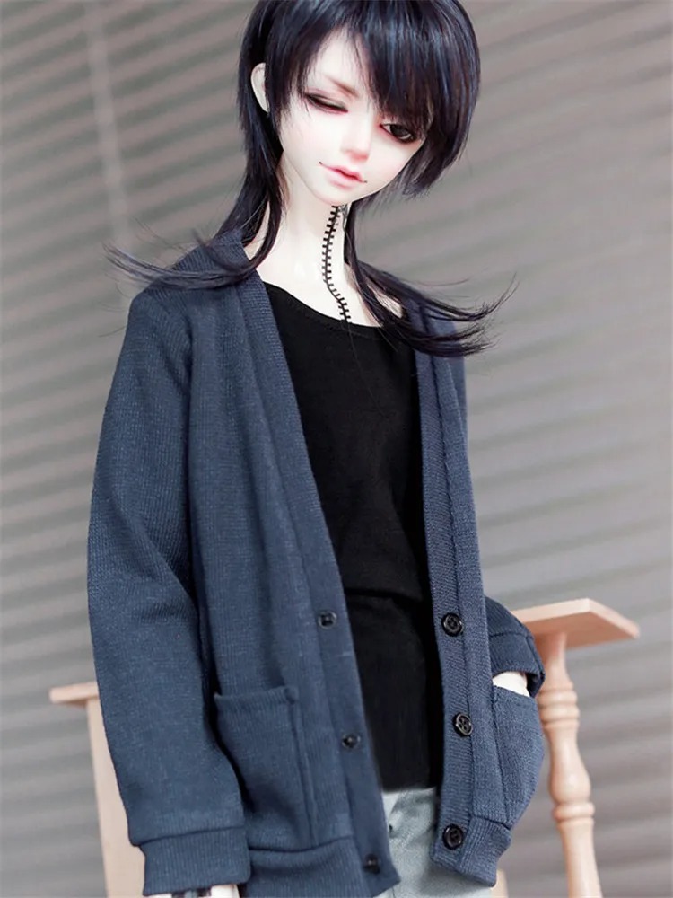 Custom Casual Cardigan Sweater Coat for BJD 1/6 1/4 MSD 1/3 SD13 SD17 Uncle  Doll Clothes CMB256