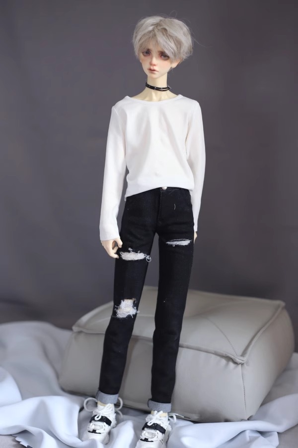 Customized Pullover Pure Cotton T-Shirt For BJD Doll Clothes 1/6 1/4 1/3 Uncle ID75 IP B309