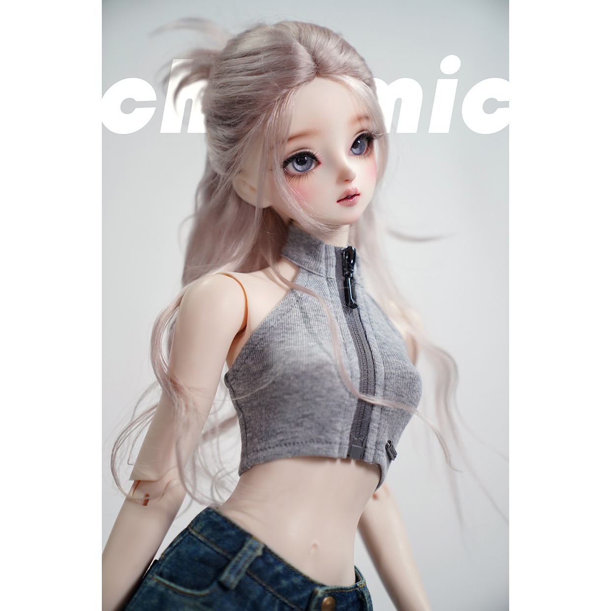 Custom Elastic Vest Tight Fitting Front Zipper Sportswear For BJD Doll Clothes 1/6 1/4 1/3 1P W513