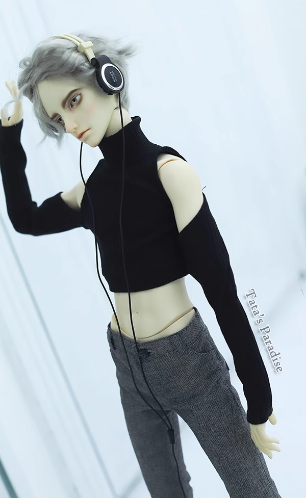 Custom High Neck Off The Shoulder And Backless Knitted Sweater For BJD  1/6 1/4 1/3 SD17 ID17 Uncle CMB156