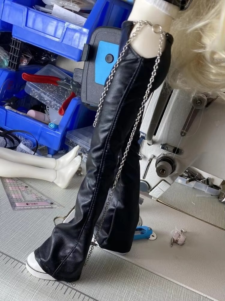 Popcorn Leather Pants For BJD 1/5 1/4 1/3 Custom ID70 ID75 Doll Clothes W455