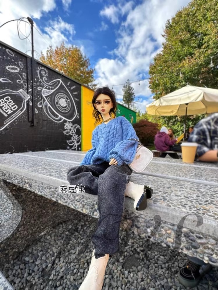 V-neck Twist Loose Oversized Sweater For BJD Doll Clothes  1/3 CWB357