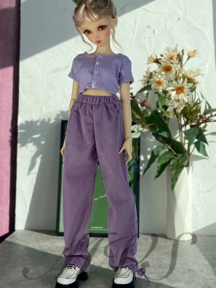Corduroy Casual Loose Pants for BJD 1/4 ,1/3 SD17 Uncle Doll Clothes Customized CWB246