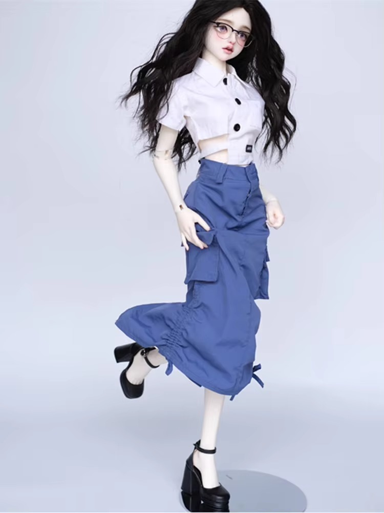 Long Cargo Skirt for BJD 1/4 1/3 SDGR Doll Clothes Customized  CWB291