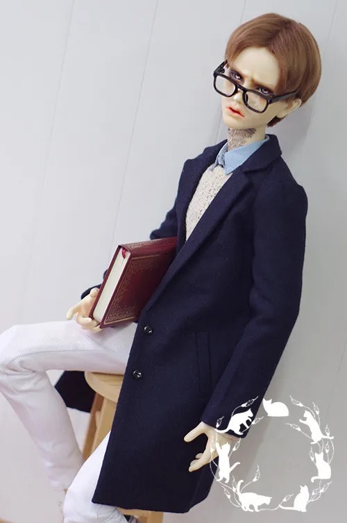 Custom Long Style Woolen Coat 3Colors Windbreaker For BJD 1/3 SD17 Uncle ID75 Doll Clothes CMB90