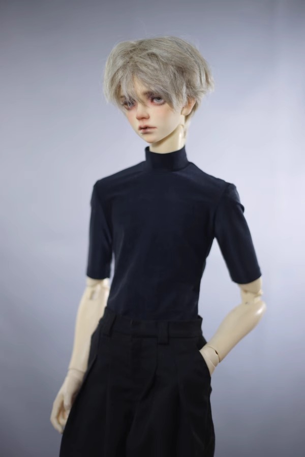 Custom Tight Fitting Half Neck Mid Sleeve T-Shirt For BJD Doll Clothes 1/6 1/4 1/3  Uncle IP ID75 B305