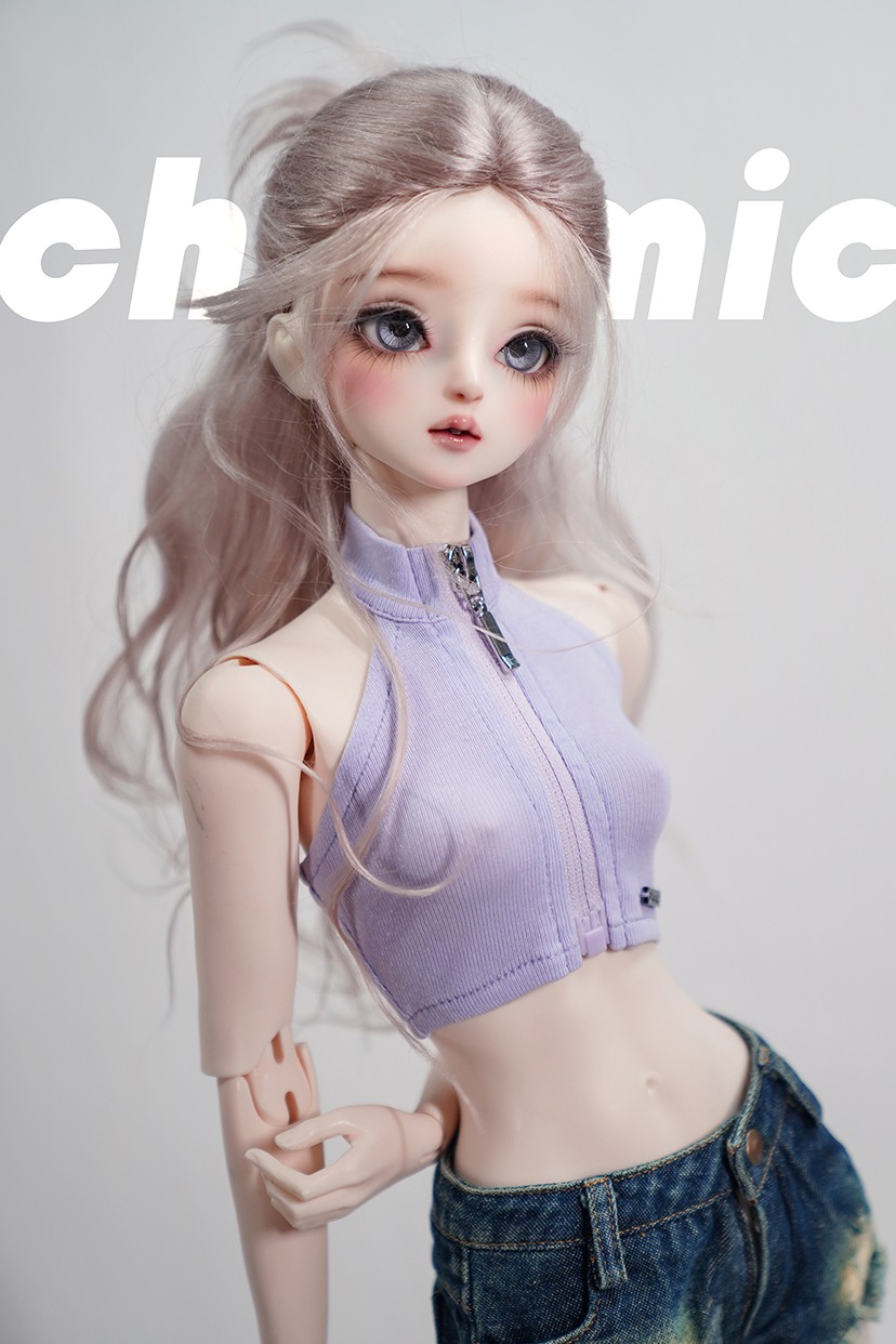 Custom Elastic Vest Tight Fitting Front Zipper Sportswear For BJD Doll Clothes 1/6 1/4 1/3 1P W513