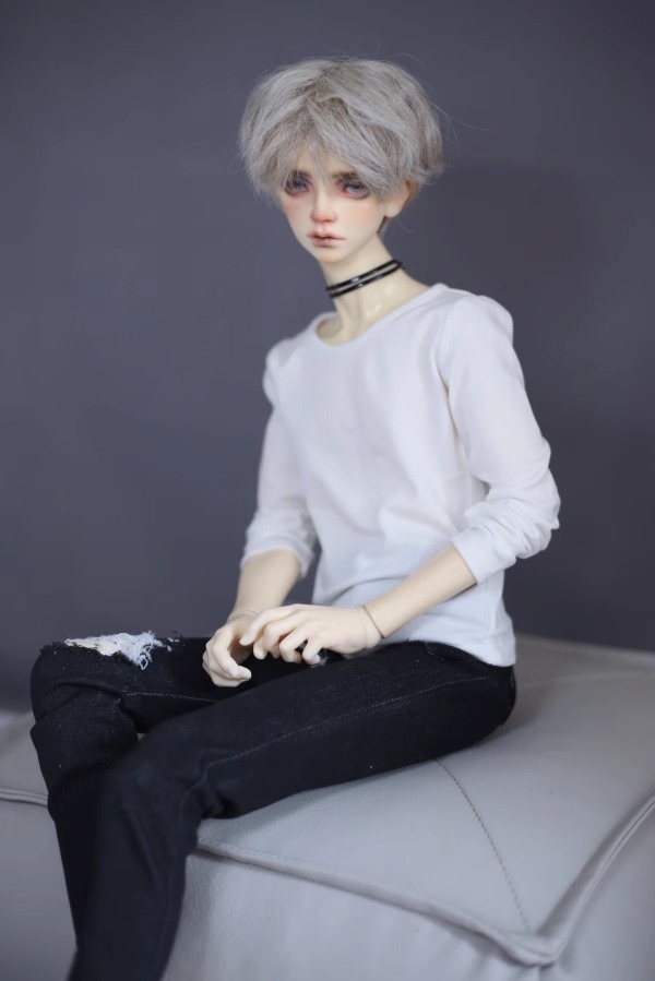 Customized Pullover Pure Cotton T-Shirt For BJD Doll Clothes 1/6 1/4 1/3 Uncle ID75 IP B309
