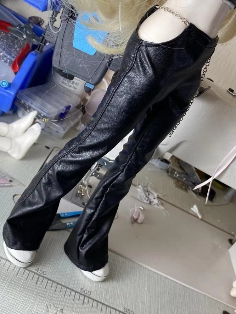 Popcorn Leather Pants For BJD 1/5 1/4 1/3 Custom ID70 ID75 Doll Clothes W455