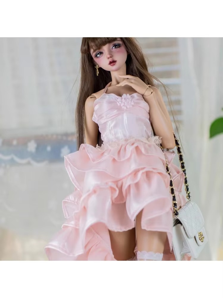 Corset And Lotus Halter Dress For BJD 1/3 1/4 Doll Clothes W470