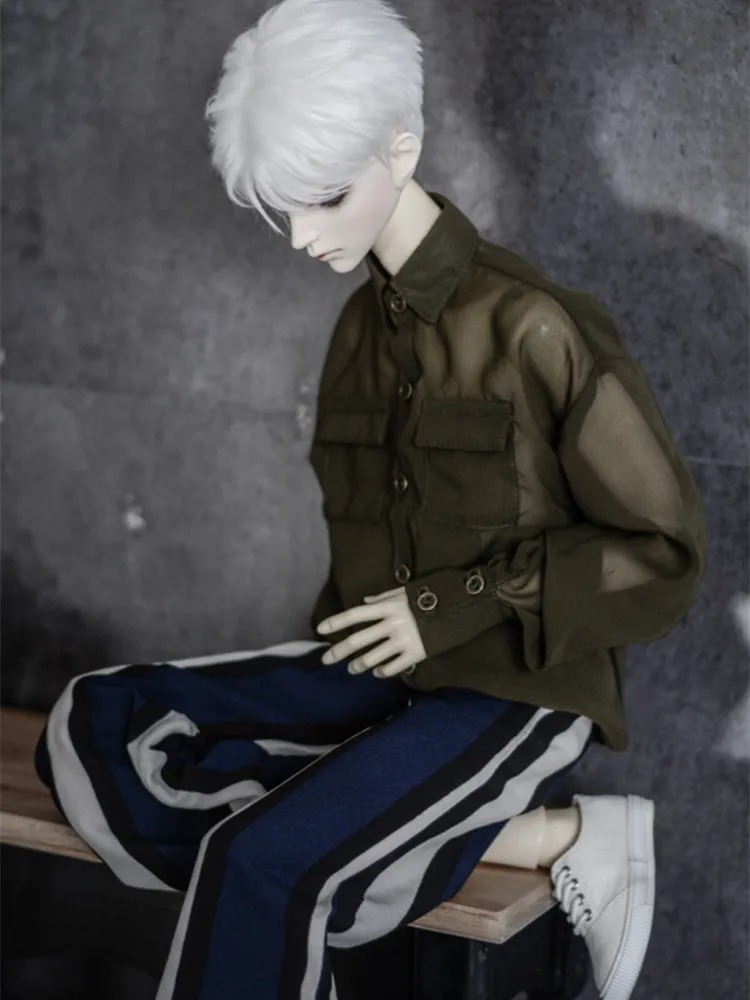 Custom Cool Lantern Sleeve Loose Chiffon Shirt for BJD 1/4 1/3 SD13 SD17 Uncle Doll Clothes CMB133