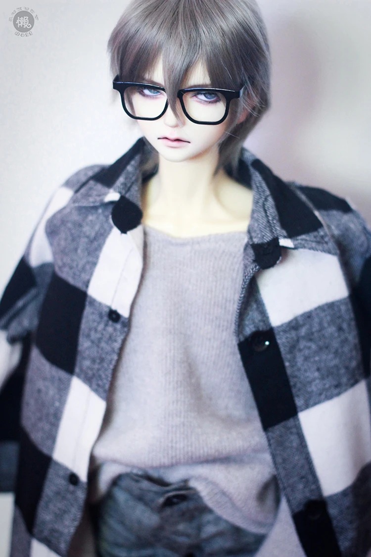Custom Casual Plaid Shirt For BJD 1/6 1/4 1/3 SD17 Uncle Doll Clothes