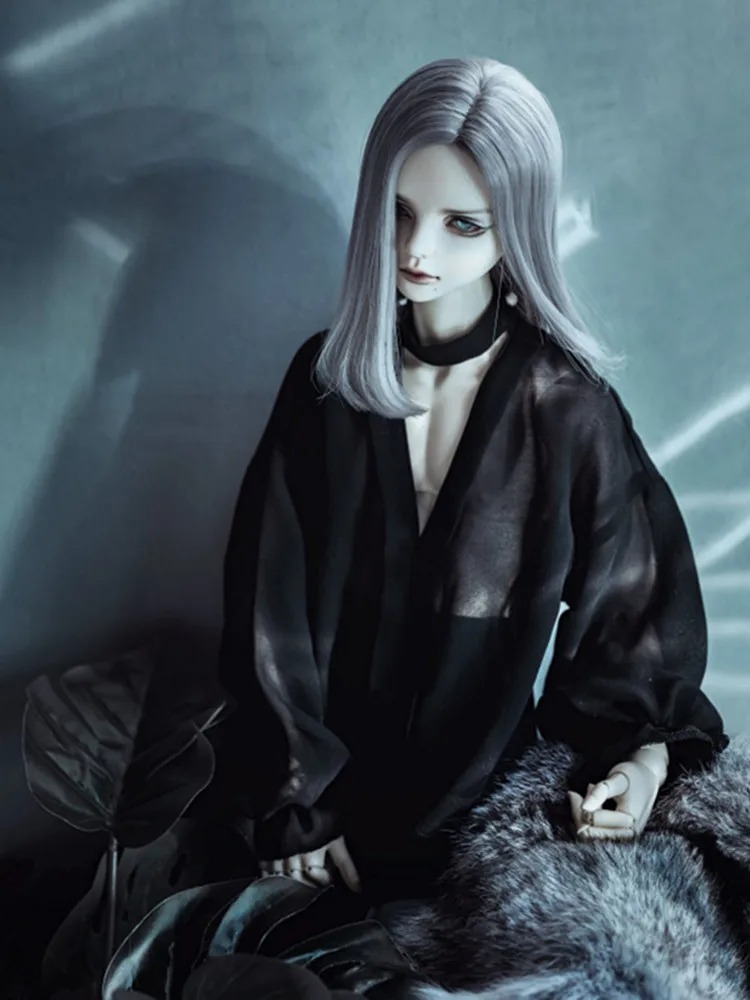 Custom V-neck Lantern Sleeve Chiffon Shirt for BJD 1/4 1/3 SD13 SD17 Uncle Doll Clothes CMB151