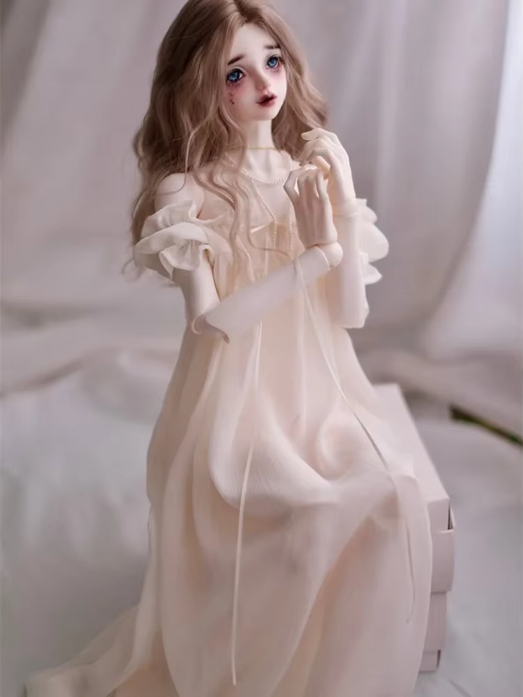 Vintage Dress Pajamas Gown for BJD 1/6 1/4 1/3 DD Doll Clothes Customized CWB252