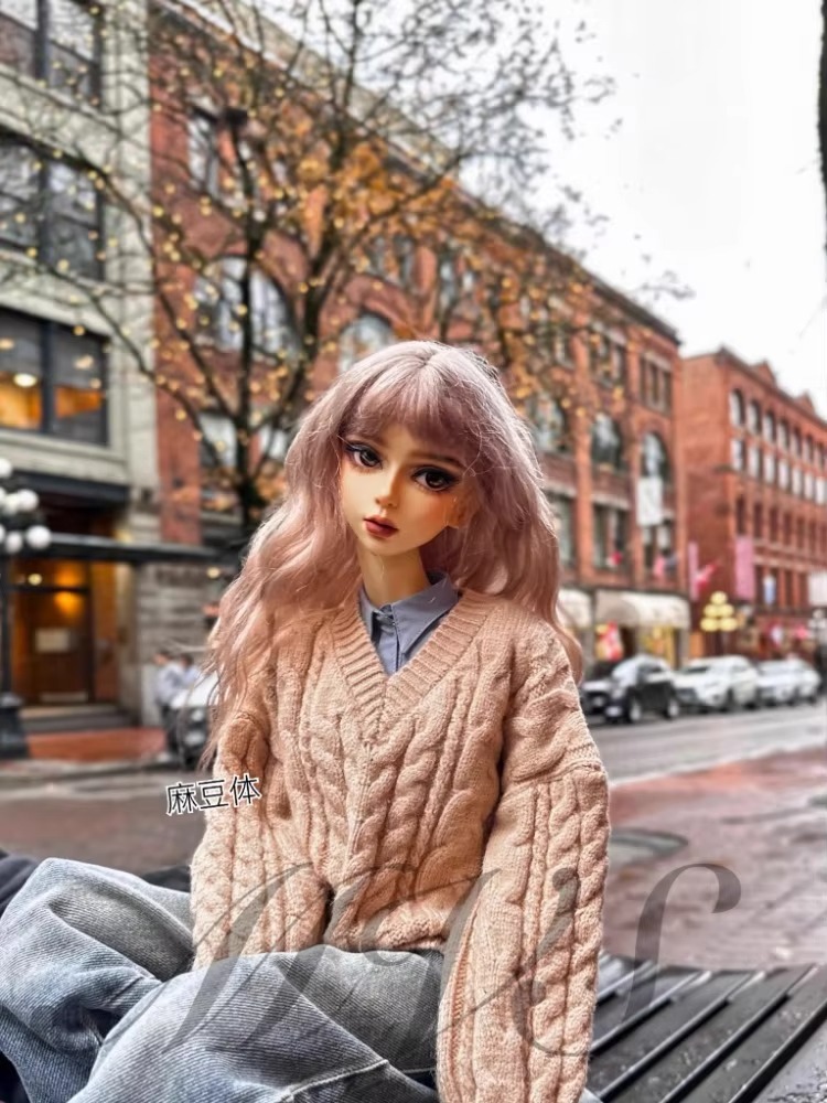 V-neck Twist Loose Oversized Sweater For BJD Doll Clothes  1/3 CWB357