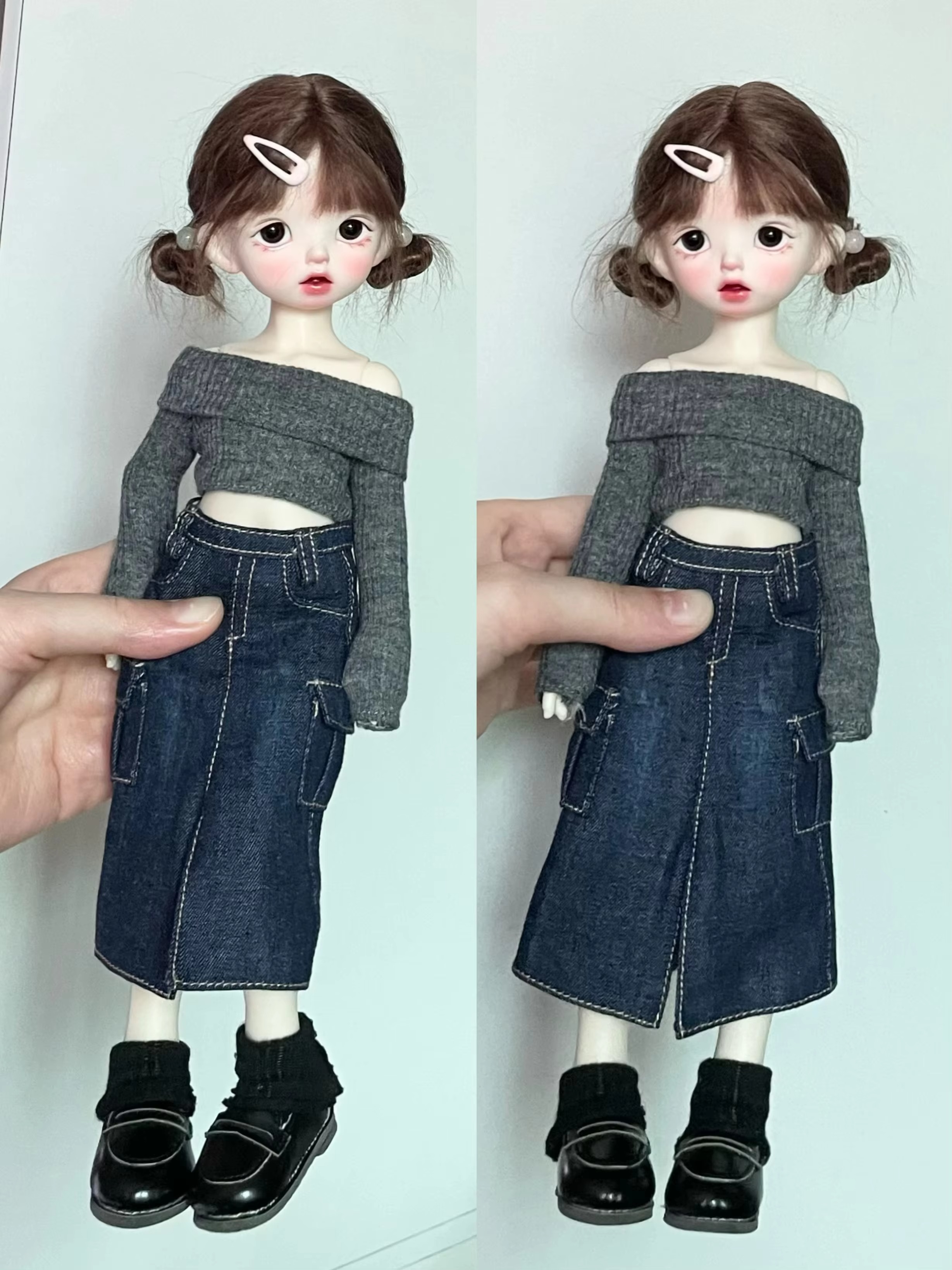 Straight-Shoulder Knit Top For BJD Doll Clothes CWB353