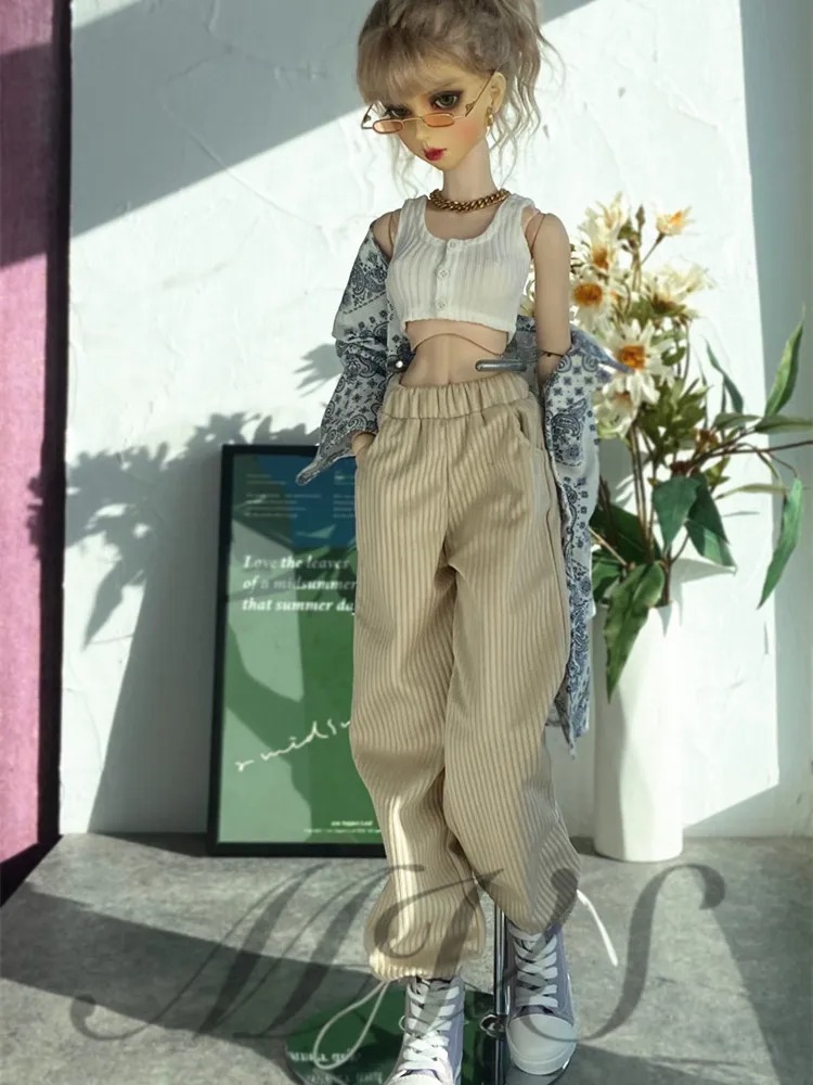 Corduroy Casual Loose Pants for BJD 1/4 ,1/3 SD17 Uncle Doll Clothes Customized CWB246