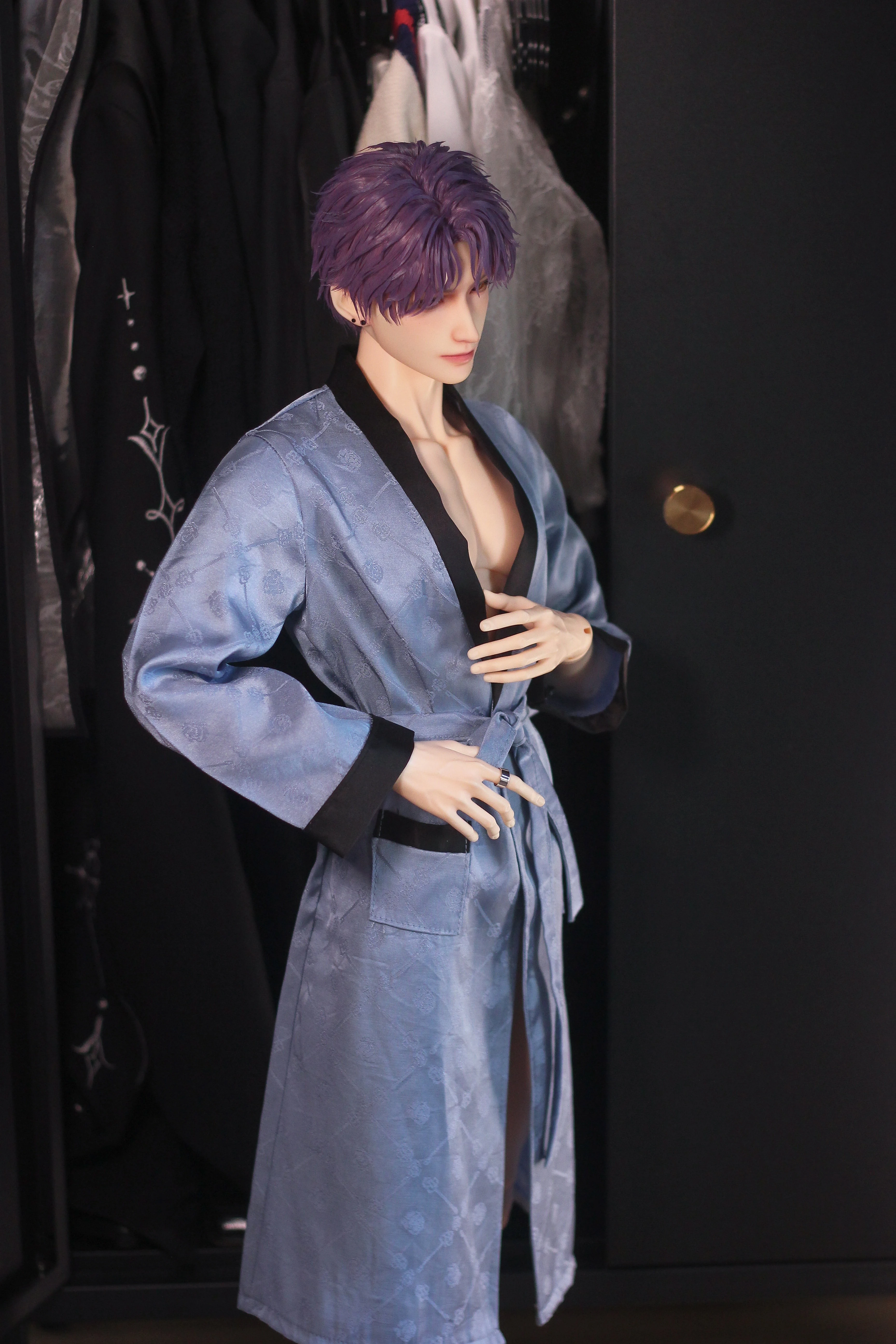 Bathrobe for ID75 BJD Doll Sleepwear Robe for Uncle-sized Doll Clothes  B408