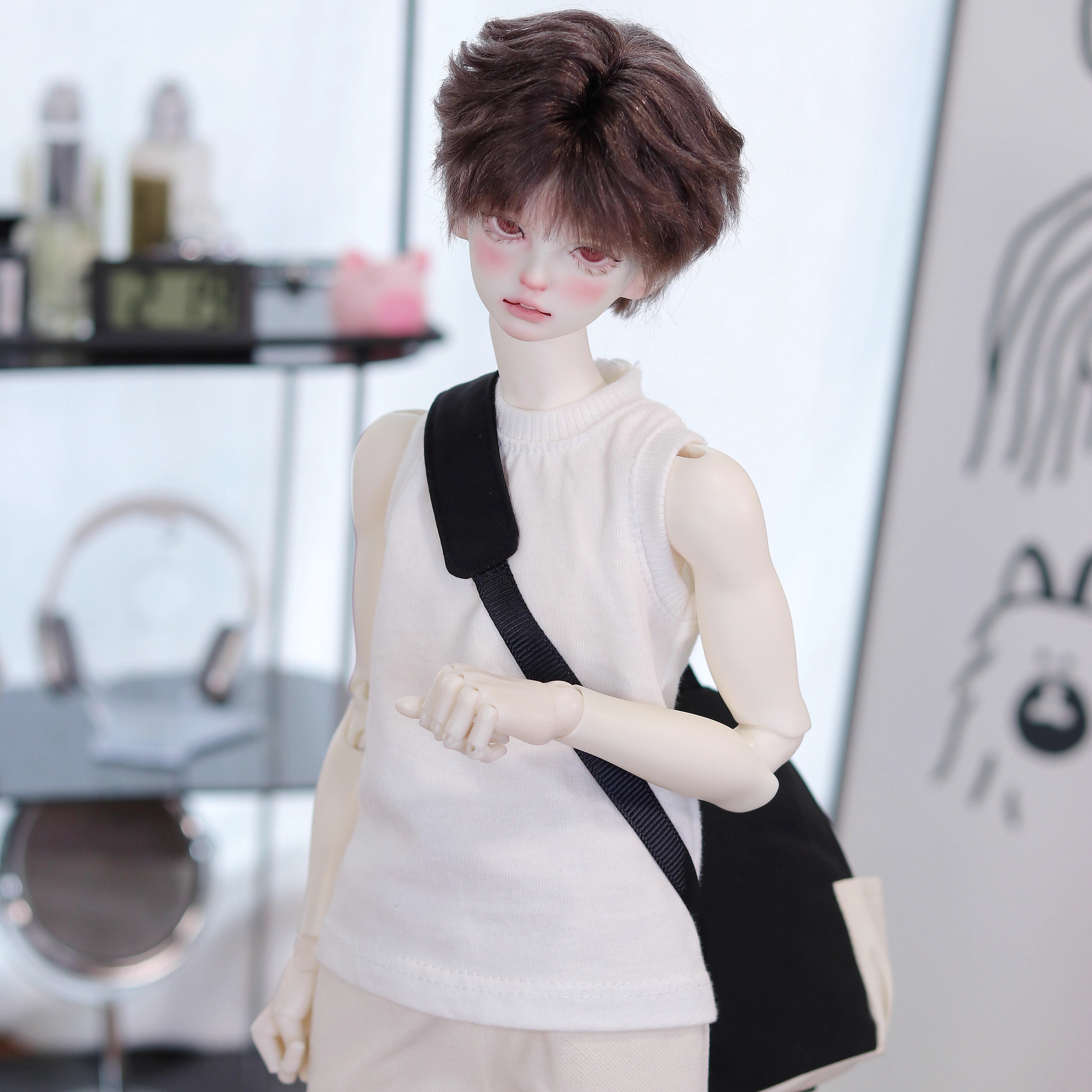 BJD One Shoulder Color blocked Backpack 75 Uncle 1/4 ID75 Doll Accessories