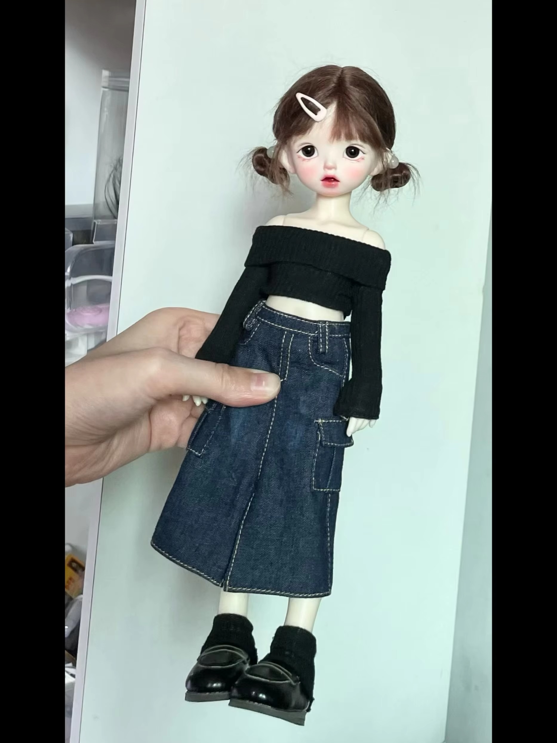 Straight-Shoulder Knit Top For BJD Doll Clothes CWB353