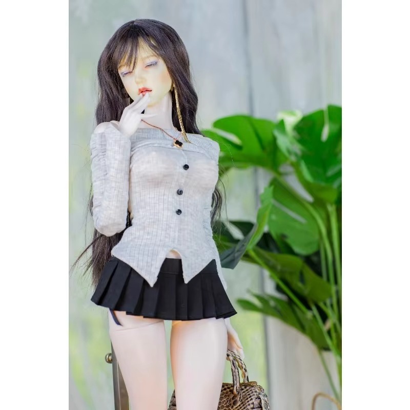 Open-Shoulder Collarbone Top And Skirt And Necklace For BJD 1/3 1/4 Doll Clothes W469