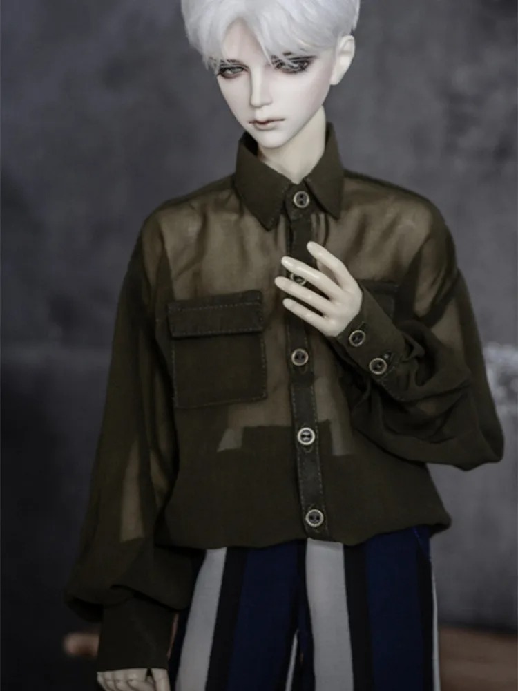 Custom Cool Lantern Sleeve Loose Chiffon Shirt for BJD 1/4 1/3 SD13 SD17 Uncle Doll Clothes CMB133