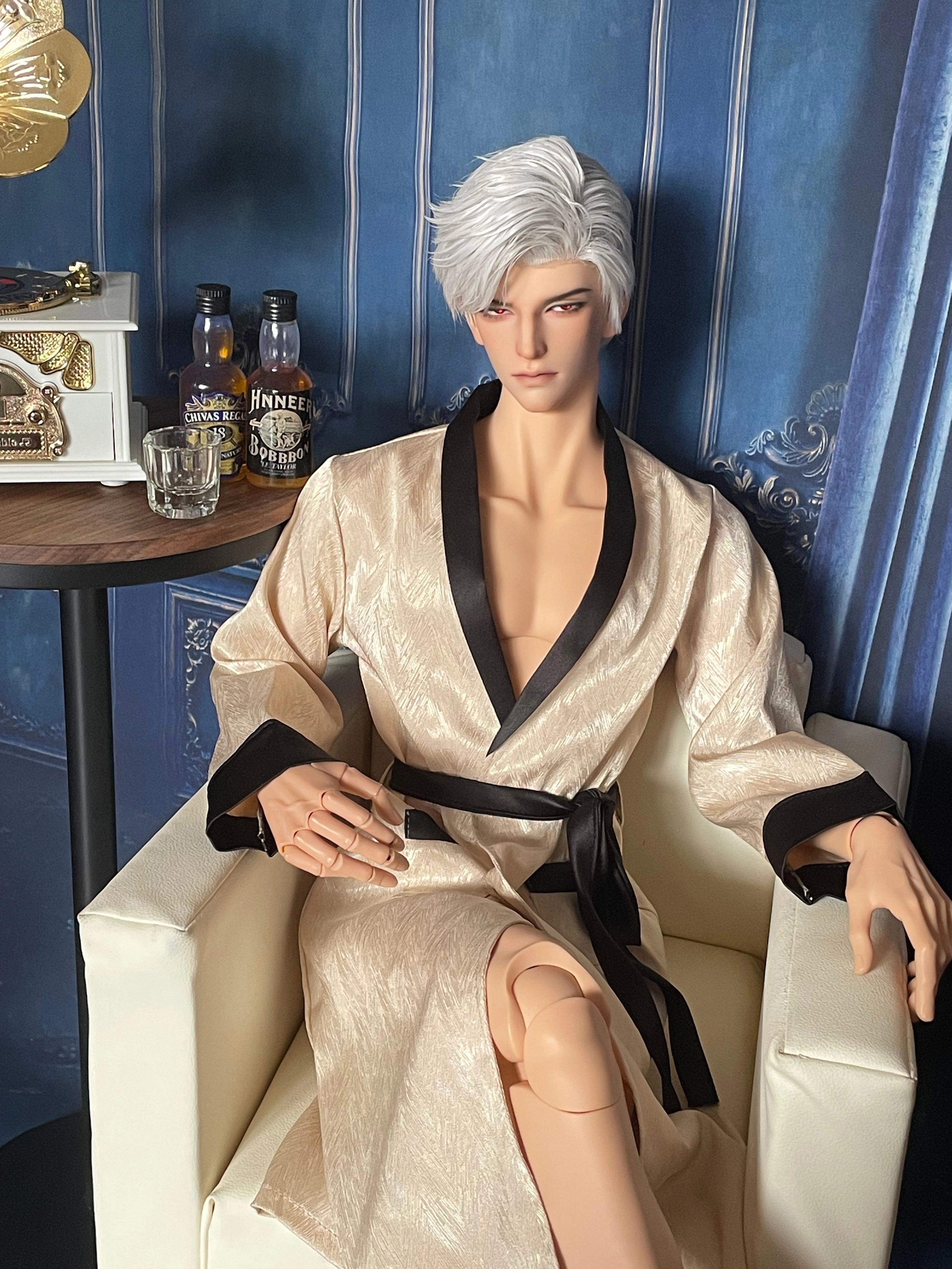 Bathrobe for ID75 BJD Doll Sleepwear Robe for Uncle-sized Doll Clothes  B408